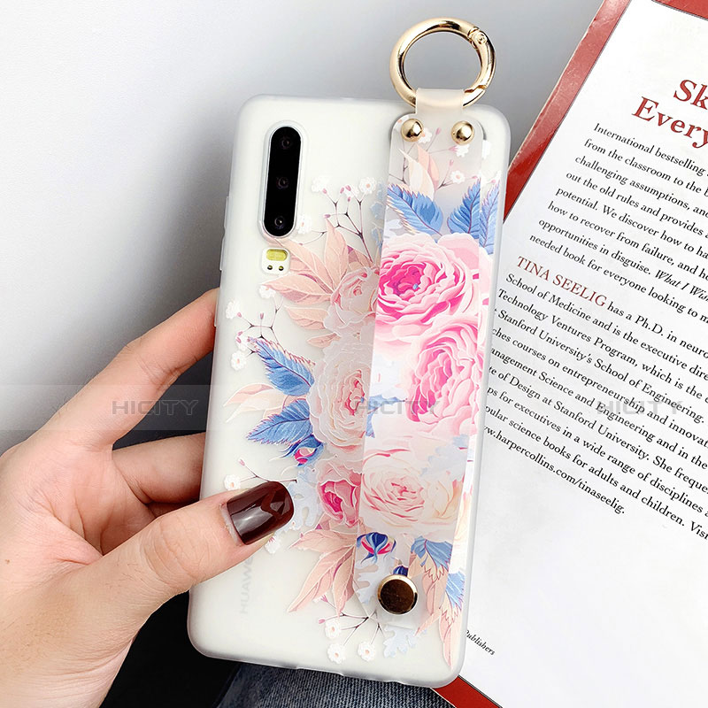 Coque Ultra Fine TPU Souple Housse Etui Transparente Fleurs pour Huawei P30 Plus