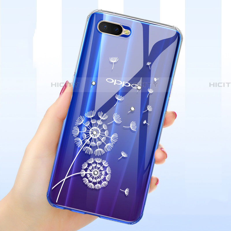 Coque Ultra Fine TPU Souple Housse Etui Transparente Fleurs pour Oppo RX17 Neo Plus