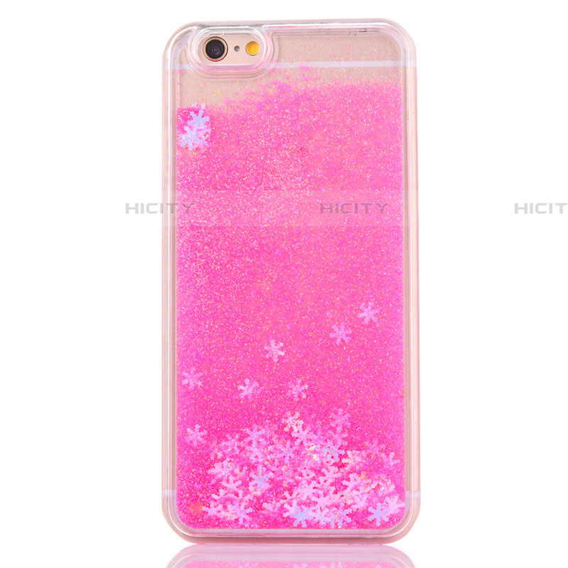 Coque Ultra Fine TPU Souple Housse Etui Transparente Fleurs T01 pour Apple iPhone 6 Plus Rose Plus