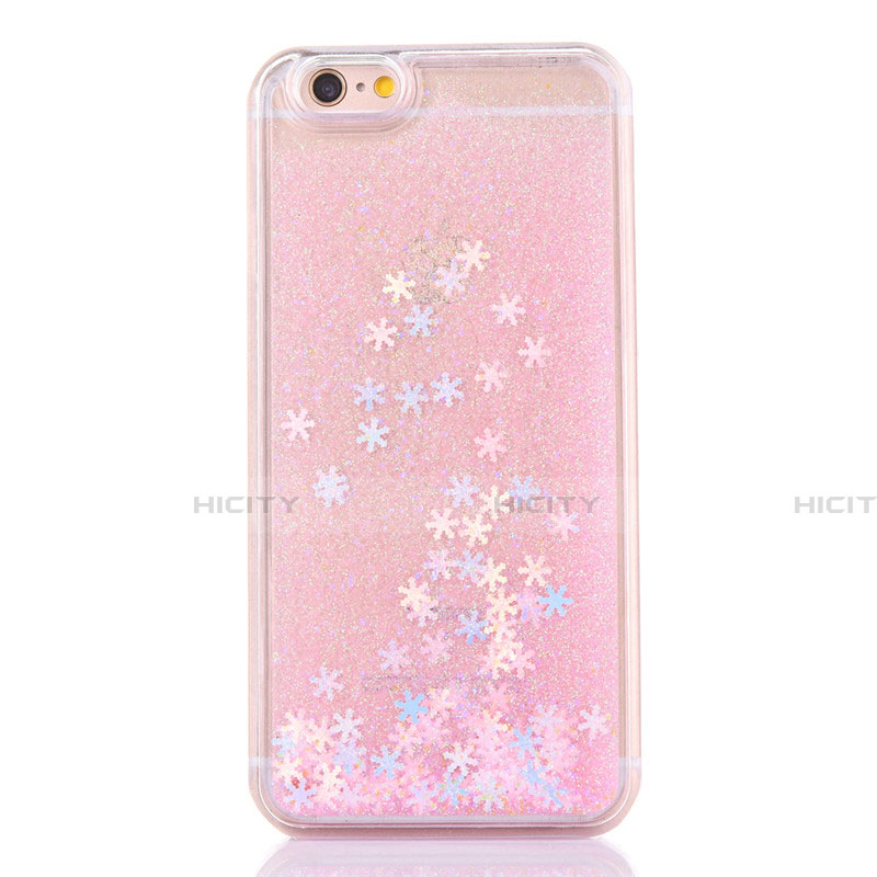 Coque Ultra Fine TPU Souple Housse Etui Transparente Fleurs T01 pour Apple iPhone 6S Plus Or Rose Plus