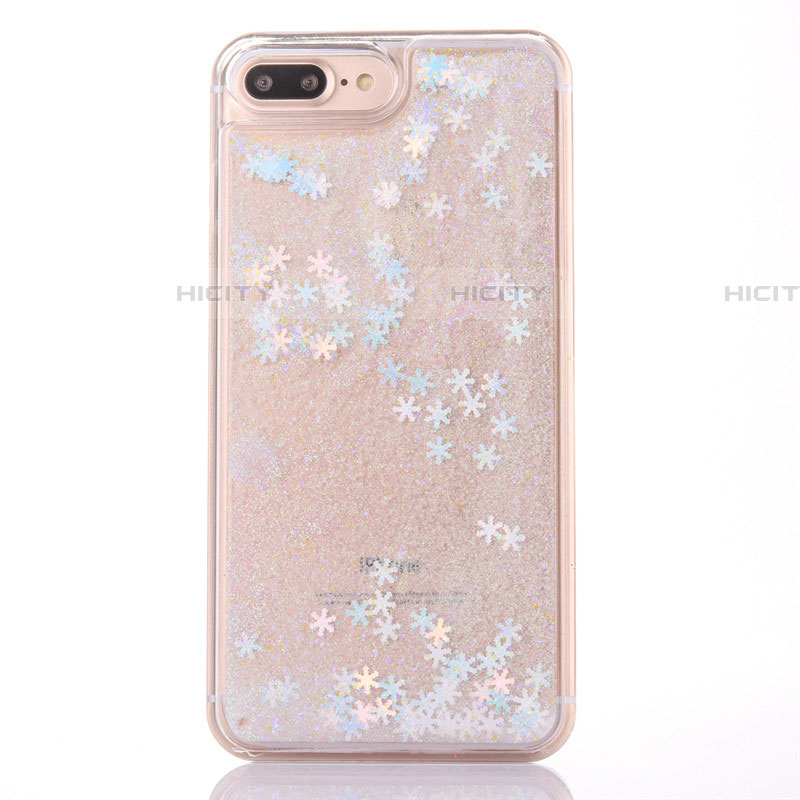 Coque Ultra Fine TPU Souple Housse Etui Transparente Fleurs T01 pour Apple iPhone 8 Plus Blanc Plus