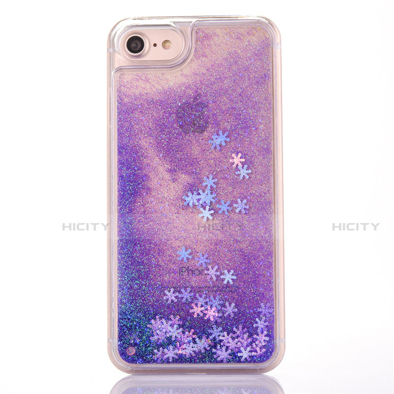 Coque Ultra Fine TPU Souple Housse Etui Transparente Fleurs T01 pour Apple iPhone SE (2020) Violet Plus