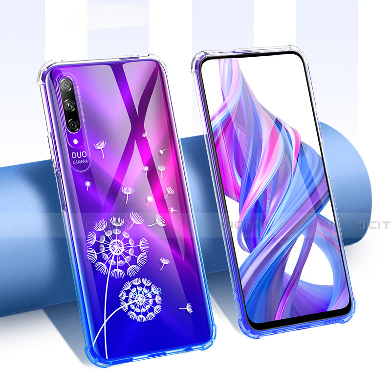 Coque Ultra Fine TPU Souple Housse Etui Transparente Fleurs T01 pour Huawei Honor 9X Pro Plus