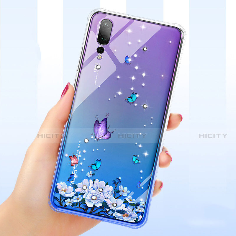 Coque Ultra Fine TPU Souple Housse Etui Transparente Fleurs T01 pour Huawei P20 Pro Plus