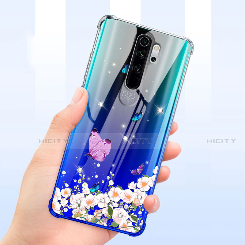 Coque Ultra Fine TPU Souple Housse Etui Transparente Fleurs T01 pour Xiaomi Redmi Note 8 Pro Plus