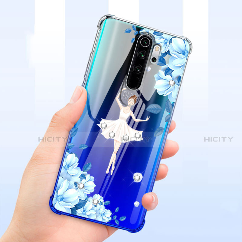 Coque Ultra Fine TPU Souple Housse Etui Transparente Fleurs T01 pour Xiaomi Redmi Note 8 Pro Plus