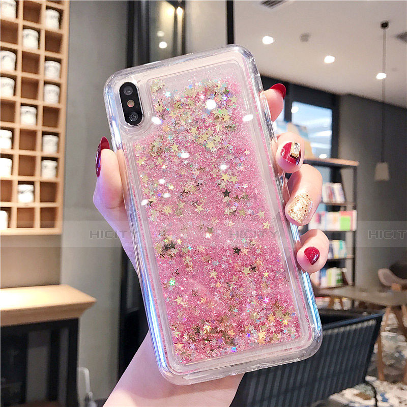 Coque Ultra Fine TPU Souple Housse Etui Transparente Fleurs T02 pour Apple iPhone X Or Plus