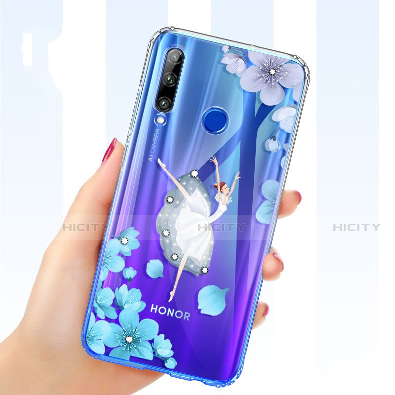 Coque Ultra Fine TPU Souple Housse Etui Transparente Fleurs T03 pour Huawei Honor 20 Lite Plus