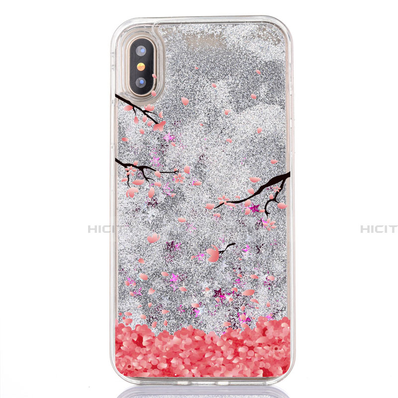 Coque Ultra Fine TPU Souple Housse Etui Transparente Fleurs T04 pour Apple iPhone X Plus