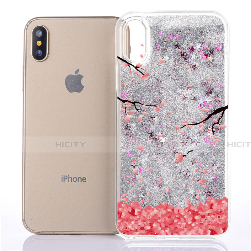 Coque Ultra Fine TPU Souple Housse Etui Transparente Fleurs T04 pour Apple iPhone X Plus