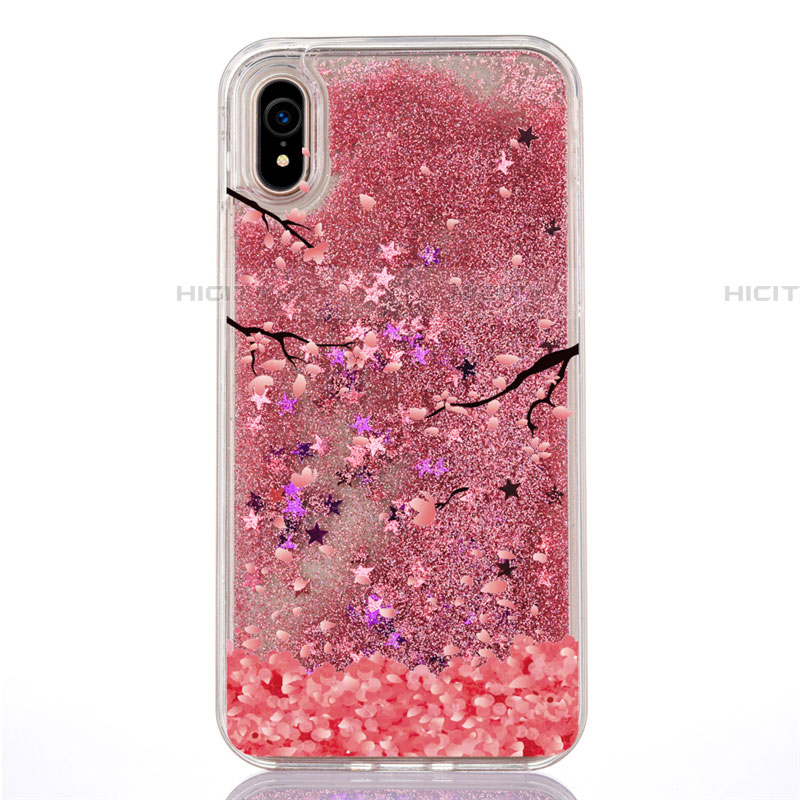 Coque Ultra Fine TPU Souple Housse Etui Transparente Fleurs T04 pour Apple iPhone XR Plus