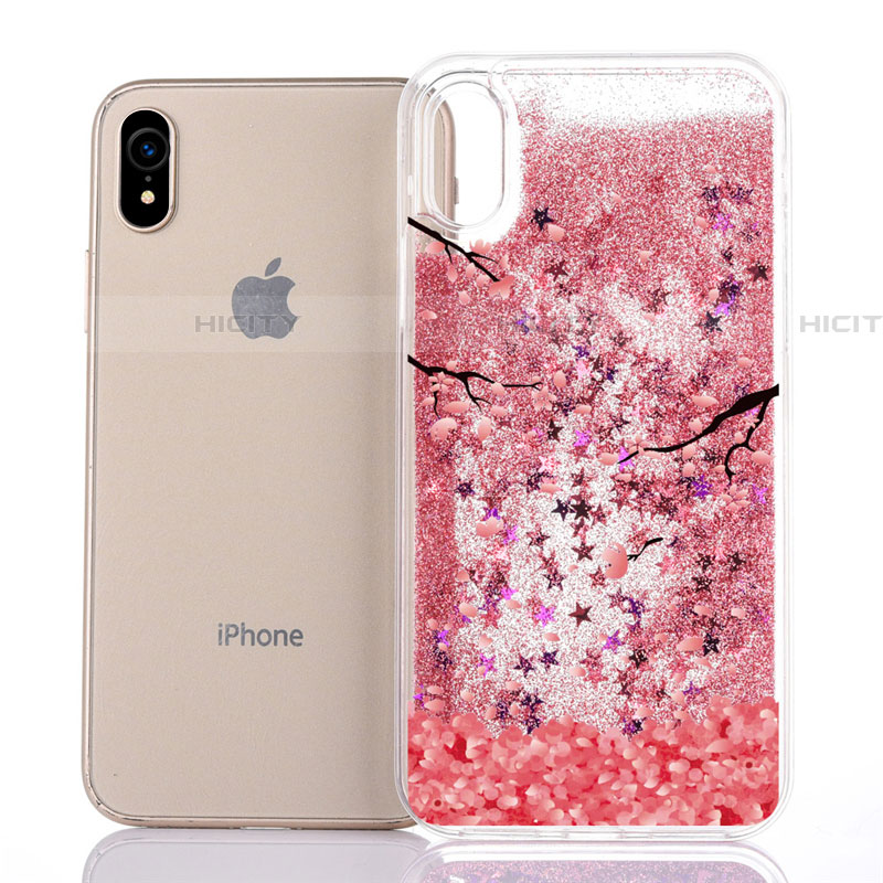 Coque Ultra Fine TPU Souple Housse Etui Transparente Fleurs T04 pour Apple iPhone XR Plus