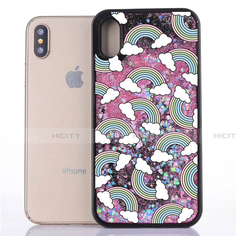 Coque Ultra Fine TPU Souple Housse Etui Transparente Fleurs T06 pour Apple iPhone X Plus