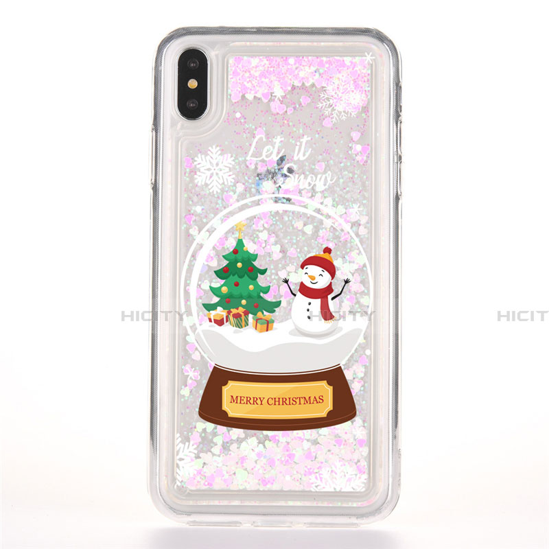 Coque Ultra Fine TPU Souple Housse Etui Transparente Fleurs T08 pour Apple iPhone Xs Max Vert Plus