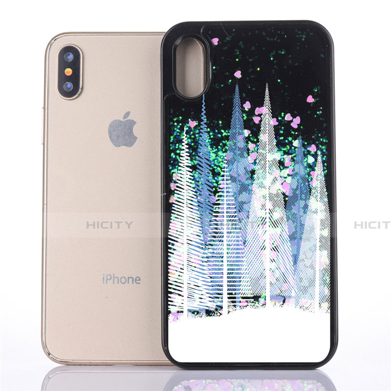 Coque Ultra Fine TPU Souple Housse Etui Transparente Fleurs T09 pour Apple iPhone X Plus