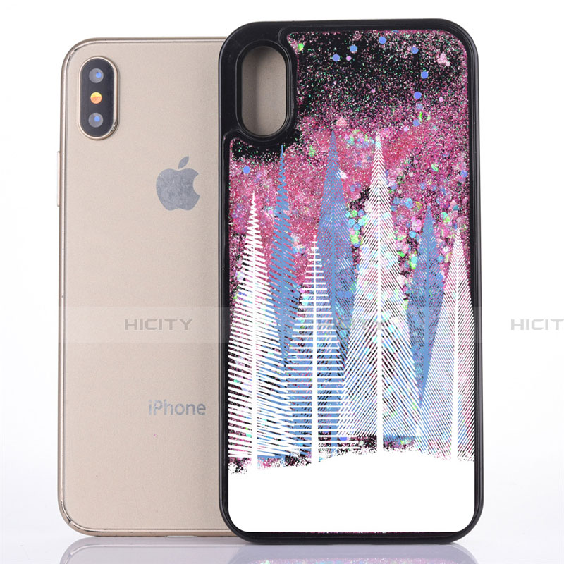 Coque Ultra Fine TPU Souple Housse Etui Transparente Fleurs T09 pour Apple iPhone Xs Max Plus