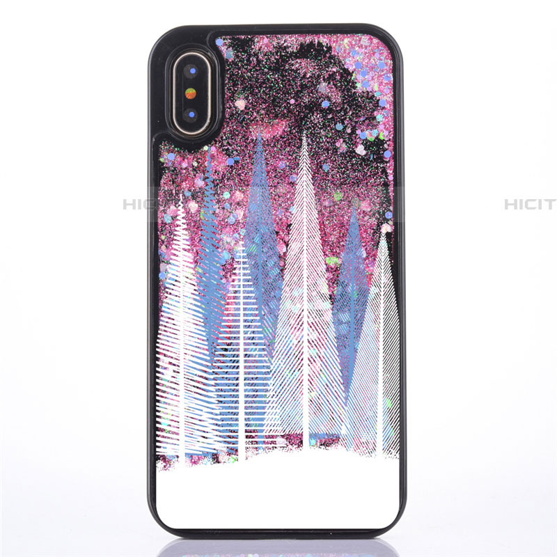 Coque Ultra Fine TPU Souple Housse Etui Transparente Fleurs T09 pour Apple iPhone Xs Plus