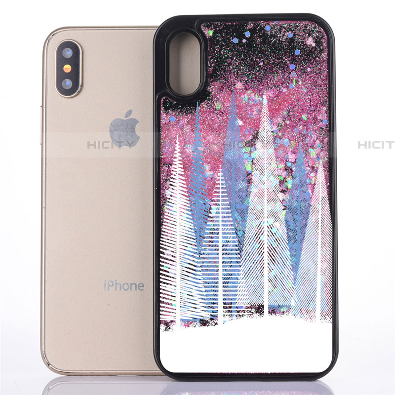 Coque Ultra Fine TPU Souple Housse Etui Transparente Fleurs T09 pour Apple iPhone Xs Plus