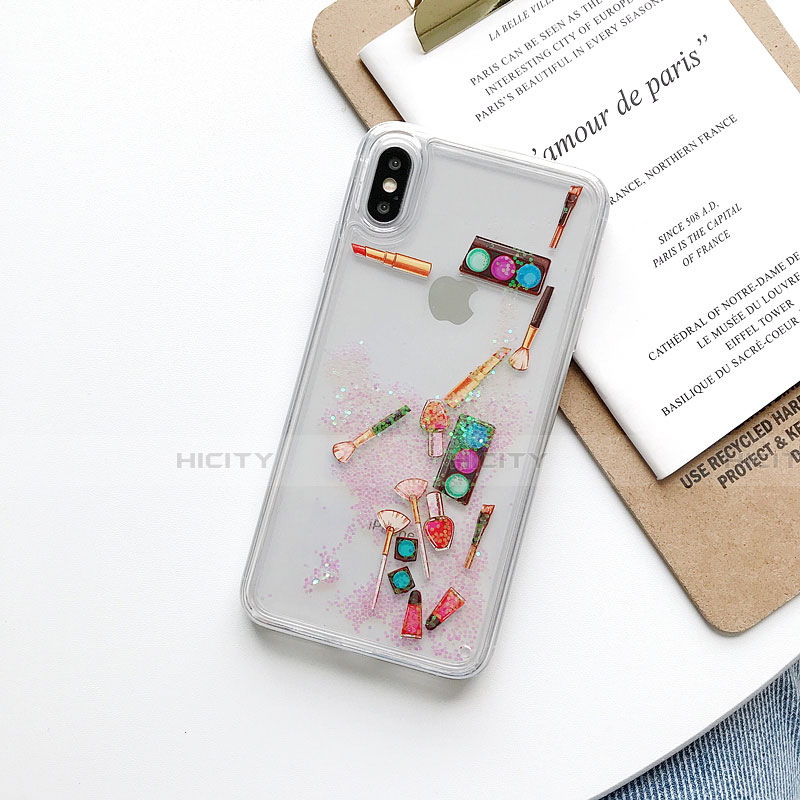 Coque Ultra Fine TPU Souple Housse Etui Transparente Fleurs T11 pour Apple iPhone X Plus