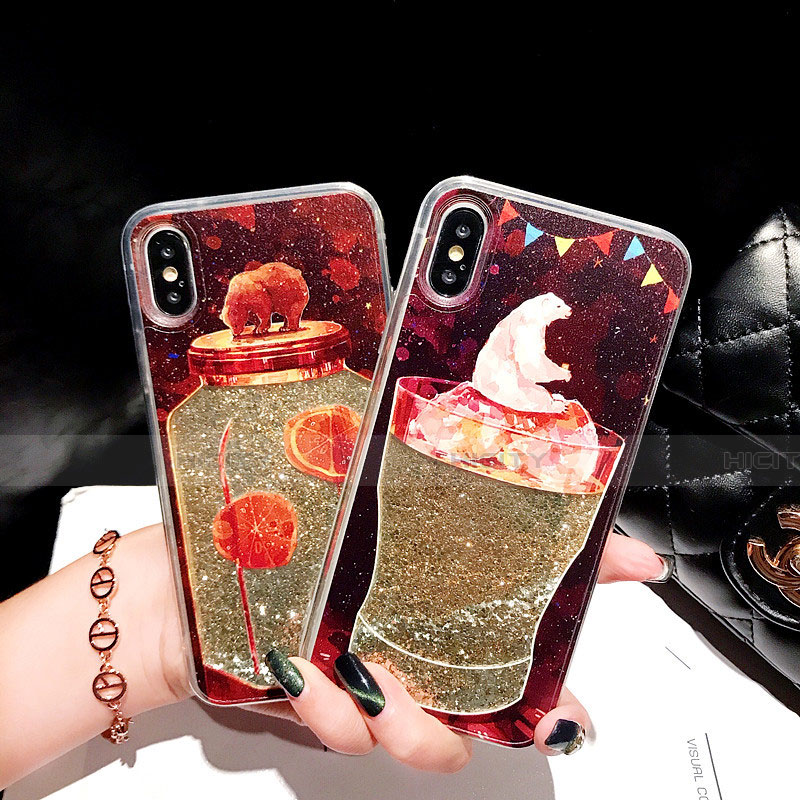 Coque Ultra Fine TPU Souple Housse Etui Transparente Fleurs T16 pour Apple iPhone X Plus