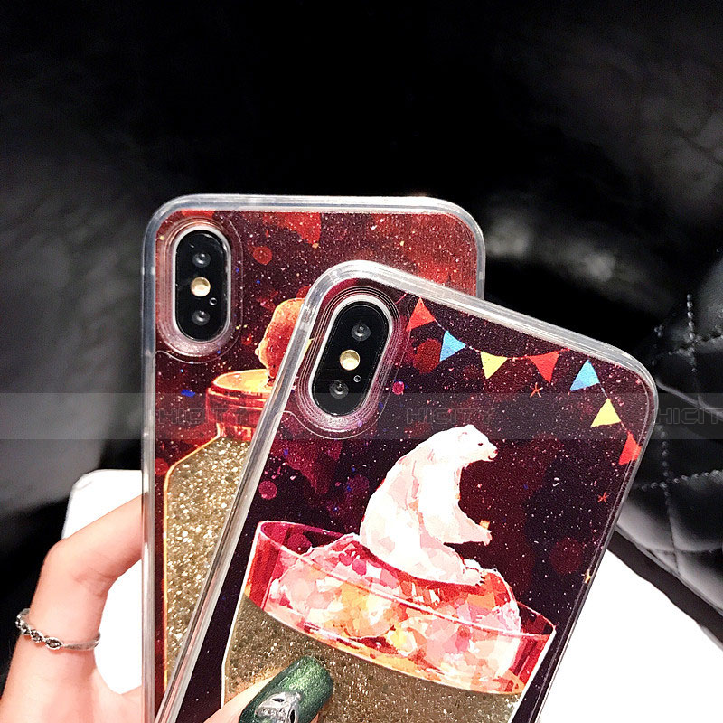 Coque Ultra Fine TPU Souple Housse Etui Transparente Fleurs T16 pour Apple iPhone X Plus