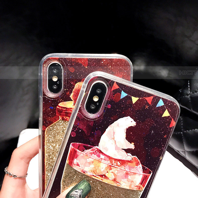 Coque Ultra Fine TPU Souple Housse Etui Transparente Fleurs T16 pour Apple iPhone Xs Plus