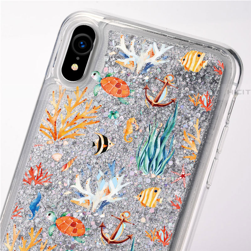 Coque Ultra Fine TPU Souple Housse Etui Transparente Fleurs T17 pour Apple iPhone XR Plus