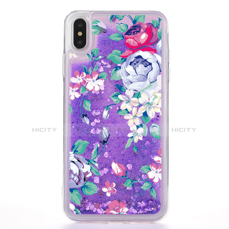 Coque Ultra Fine TPU Souple Housse Etui Transparente Fleurs T18 pour Apple iPhone X Plus