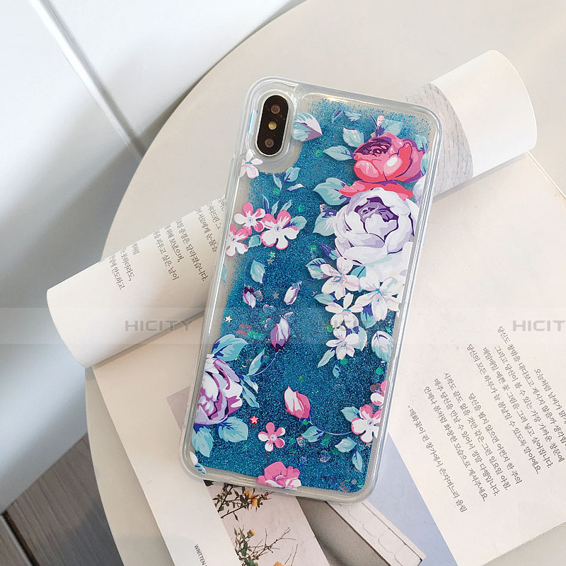 Coque Ultra Fine TPU Souple Housse Etui Transparente Fleurs T18 pour Apple iPhone X Plus