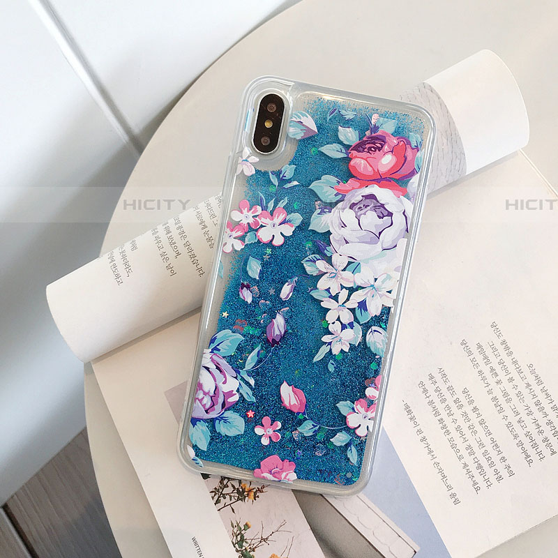 Coque Ultra Fine TPU Souple Housse Etui Transparente Fleurs T18 pour Apple iPhone Xs Plus