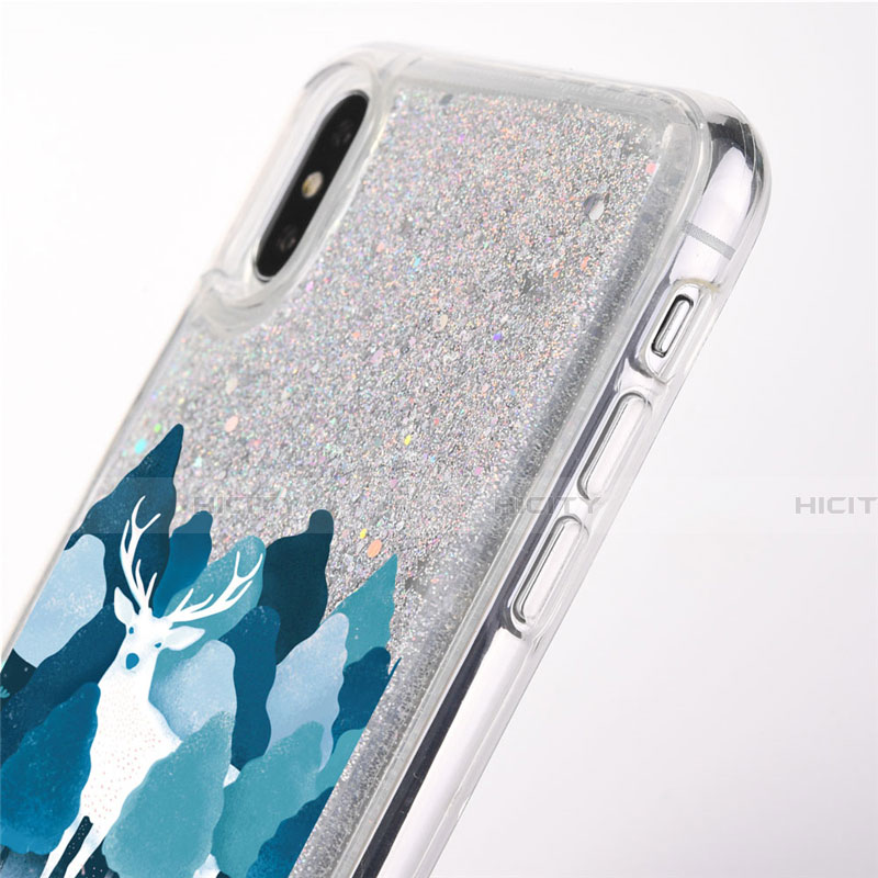 Coque Ultra Fine TPU Souple Housse Etui Transparente Fleurs T22 pour Apple iPhone X Plus