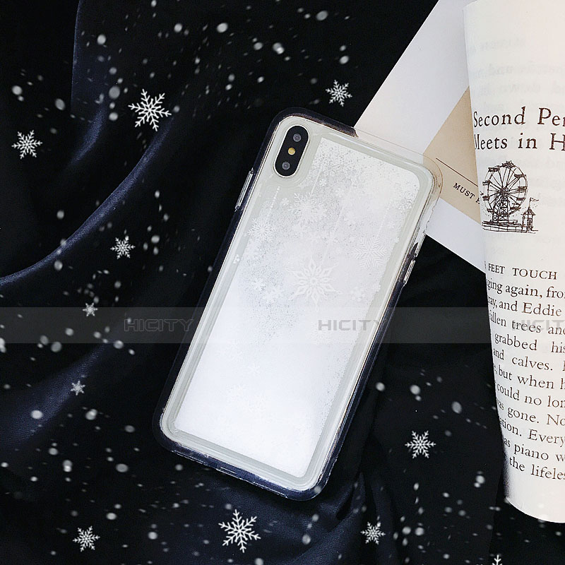 Coque Ultra Fine TPU Souple Housse Etui Transparente Fleurs T23 pour Apple iPhone X Blanc Plus