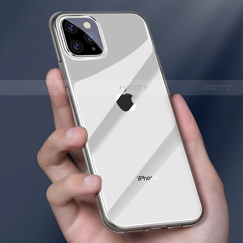 Coque Ultra Fine TPU Souple Housse Etui Transparente H01 pour Apple iPhone 11 Pro Gris Plus