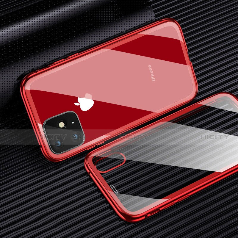 Coque Ultra Fine TPU Souple Housse Etui Transparente H01 pour Apple iPhone 11 Rouge Plus