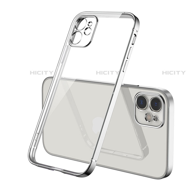 Coque Ultra Fine TPU Souple Housse Etui Transparente H01 pour Apple iPhone 12 Max Argent Plus