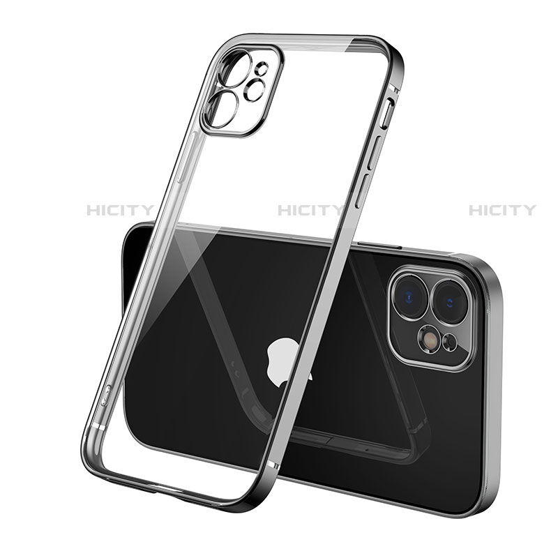 Coque Ultra Fine TPU Souple Housse Etui Transparente H01 pour Apple iPhone 12 Max Noir Plus