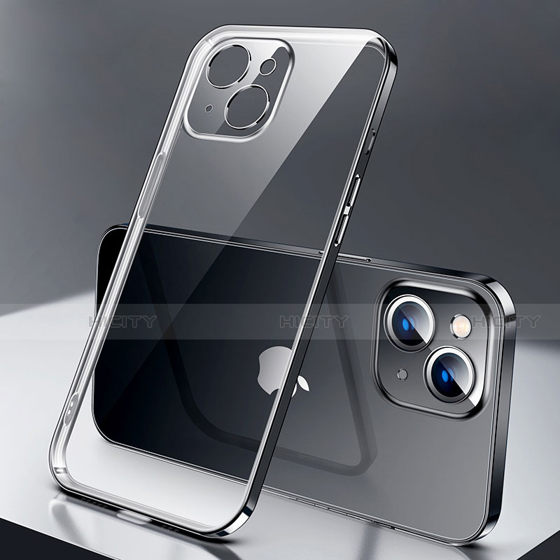 Coque Ultra Fine TPU Souple Housse Etui Transparente H01 pour Apple iPhone 13 Noir Plus