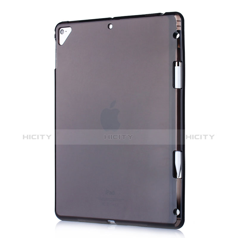 Coque Ultra Fine TPU Souple Housse Etui Transparente H01 pour Apple New iPad 9.7 (2017) Noir Plus