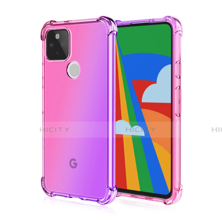 Coque Ultra Fine TPU Souple Housse Etui Transparente H01 pour Google Pixel 5 Plus