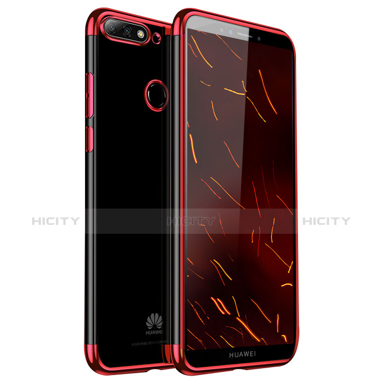 Coque Ultra Fine TPU Souple Housse Etui Transparente H01 pour Huawei Enjoy 8 Rouge Plus