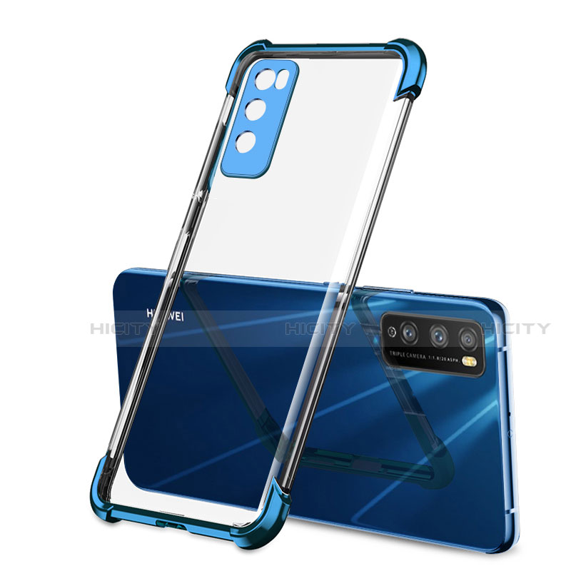 Coque Ultra Fine TPU Souple Housse Etui Transparente H01 pour Huawei Enjoy Z 5G Bleu Plus