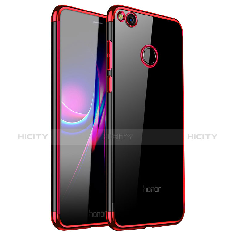 Coque Ultra Fine TPU Souple Housse Etui Transparente H01 pour Huawei GR3 (2017) Rouge Plus