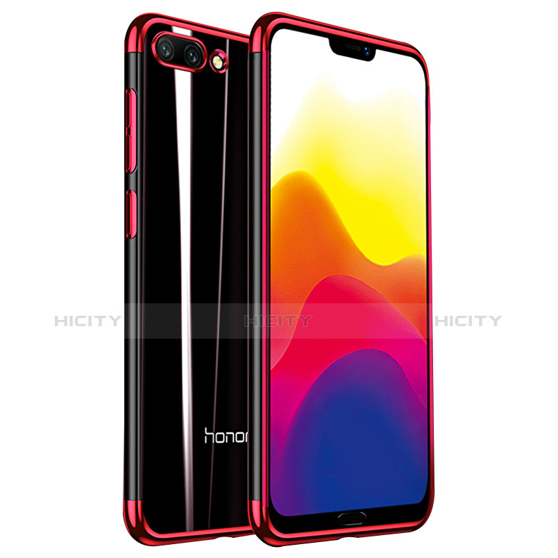 Coque Ultra Fine TPU Souple Housse Etui Transparente H01 pour Huawei Honor 10 Rouge Plus