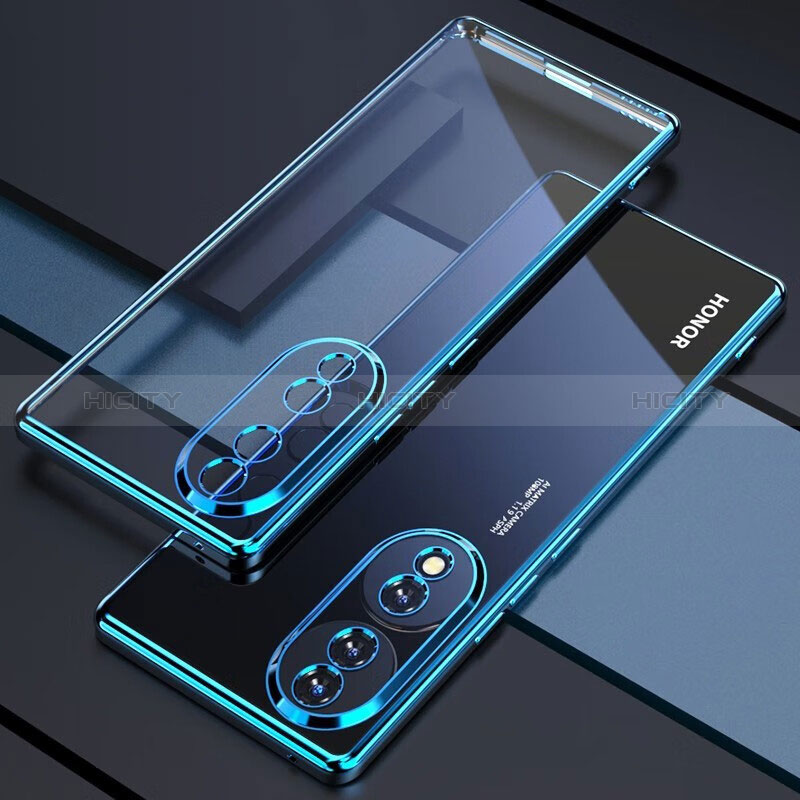 Coque Ultra Fine TPU Souple Housse Etui Transparente H01 pour Huawei Honor 70 Pro 5G Bleu Plus