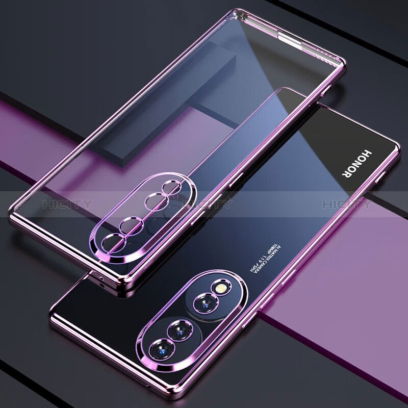 Coque Ultra Fine TPU Souple Housse Etui Transparente H01 pour Huawei Honor 70 Pro 5G Violet Plus