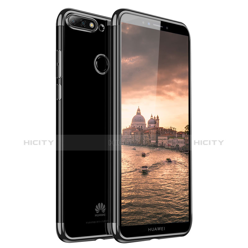 Coque Ultra Fine TPU Souple Housse Etui Transparente H01 pour Huawei Honor 7C Noir Plus