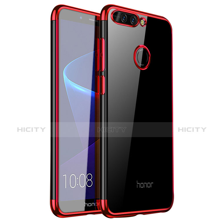 Coque Ultra Fine TPU Souple Housse Etui Transparente H01 pour Huawei Honor 8 Pro Rouge Plus