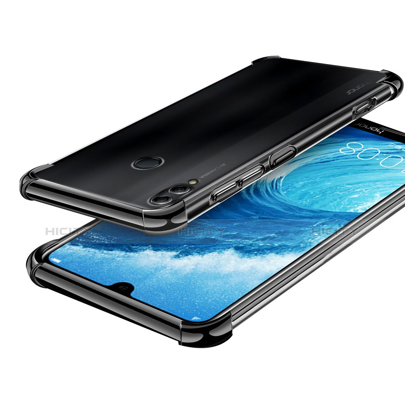 Coque Ultra Fine TPU Souple Housse Etui Transparente H01 pour Huawei Honor 8X Max Noir Plus