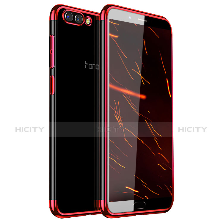 Coque Ultra Fine TPU Souple Housse Etui Transparente H01 pour Huawei Honor V10 Rouge Plus