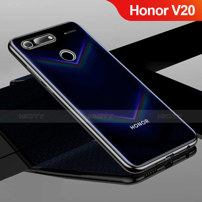 Coque Ultra Fine TPU Souple Housse Etui Transparente H01 pour Huawei Honor View 20 Noir Plus